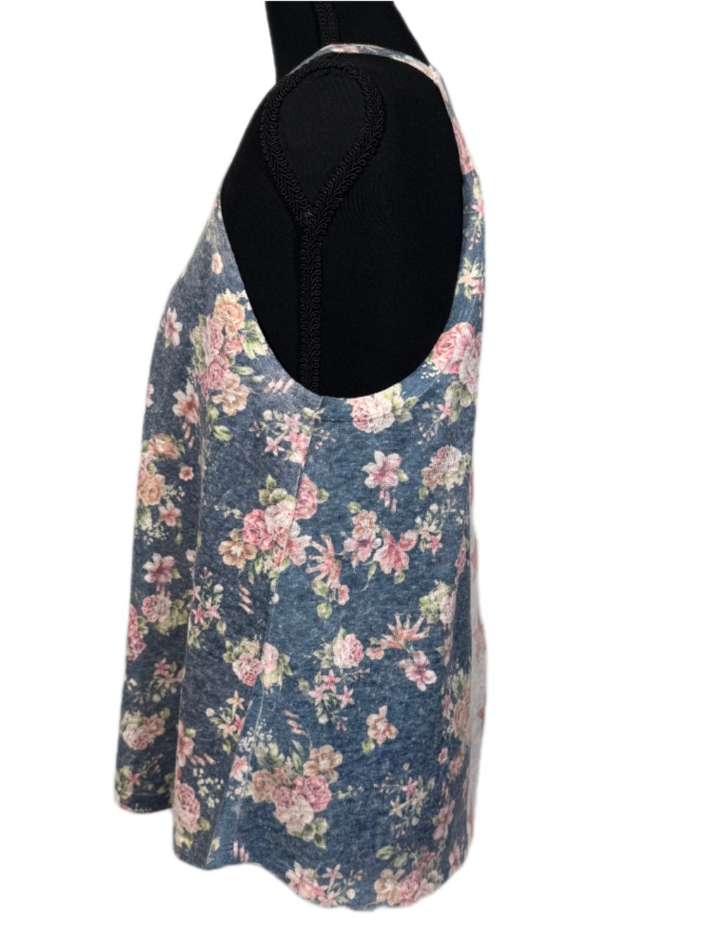I.JOAH Patriotic Star Floral Halter Tank Top Medium Lightweight Knit - Picture 4 of 8